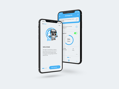 Smart garbage bin (IOT) | App design