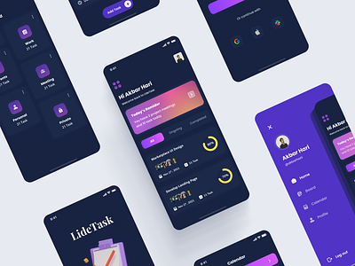 LideTask - Task Management App app app design design figma inpiration mobile app ui uidesign uiux uxdesign