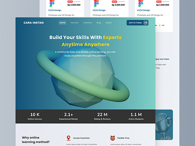 E-learning Landing Page Design