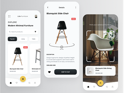 Furniture Shop Mobile app app branding design figma furniture illustration inpiration marketplace mobile shop ui uidesign uiux uxdesign
