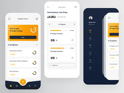 Kanban Board branding design figma inpiration kanbanboard mobileapp responsive ui uidesign uiux uxdesign