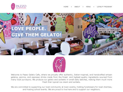 Pazzo Web Redesign andover cafe gelato hawthorn ma redesign ui ux web wip