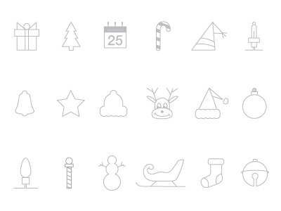 Xmas Icons app christmas design icons stroke ui ux website