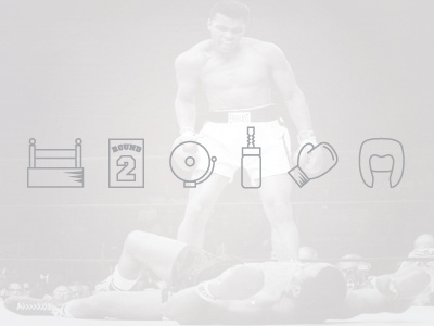 Boxing Icons app boxing icons illustrator iphone line set ui ux website