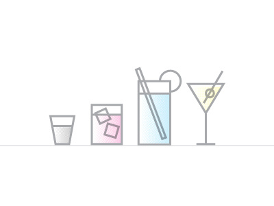 Cocktails 4th of july celebration cmyk cocktails drinks halftone icons illustration ios mobile shader