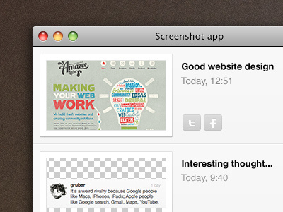 Screenshot App app interface interface design mac app screenshot
