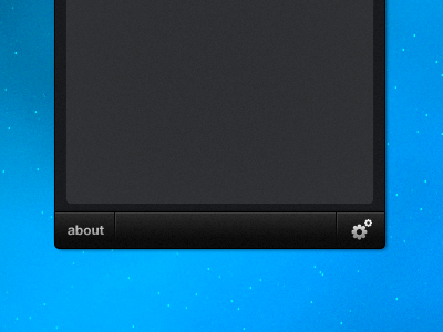 Working on a menubar app [2/2] black button footer menubar noise settings window