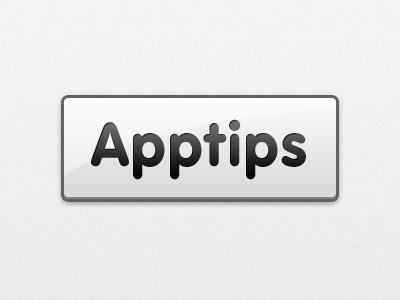 Apptips new logo app black button glow grey logo shadow