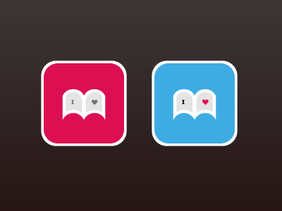 Which way to go? Rebound blue icon ipad logo pink red