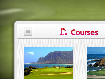 Interface golf app app golf green interface purple