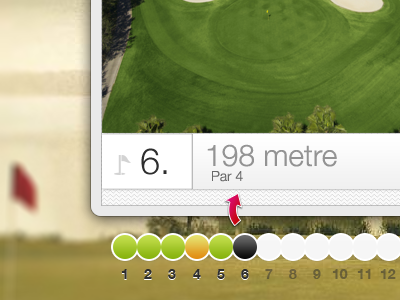 Golf Course Overview - v2 app arrow course golf green interface purple