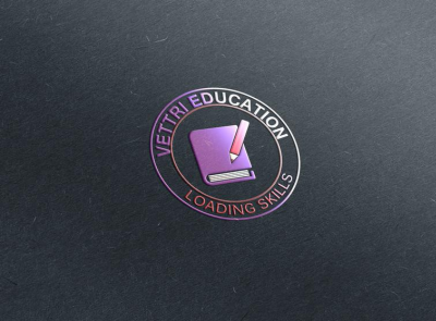 Vettri Education logo creative logo education learning logo school typography unique logo