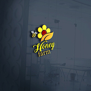 Honey Farm logo bee creative logo honey logo honeybee logo vector