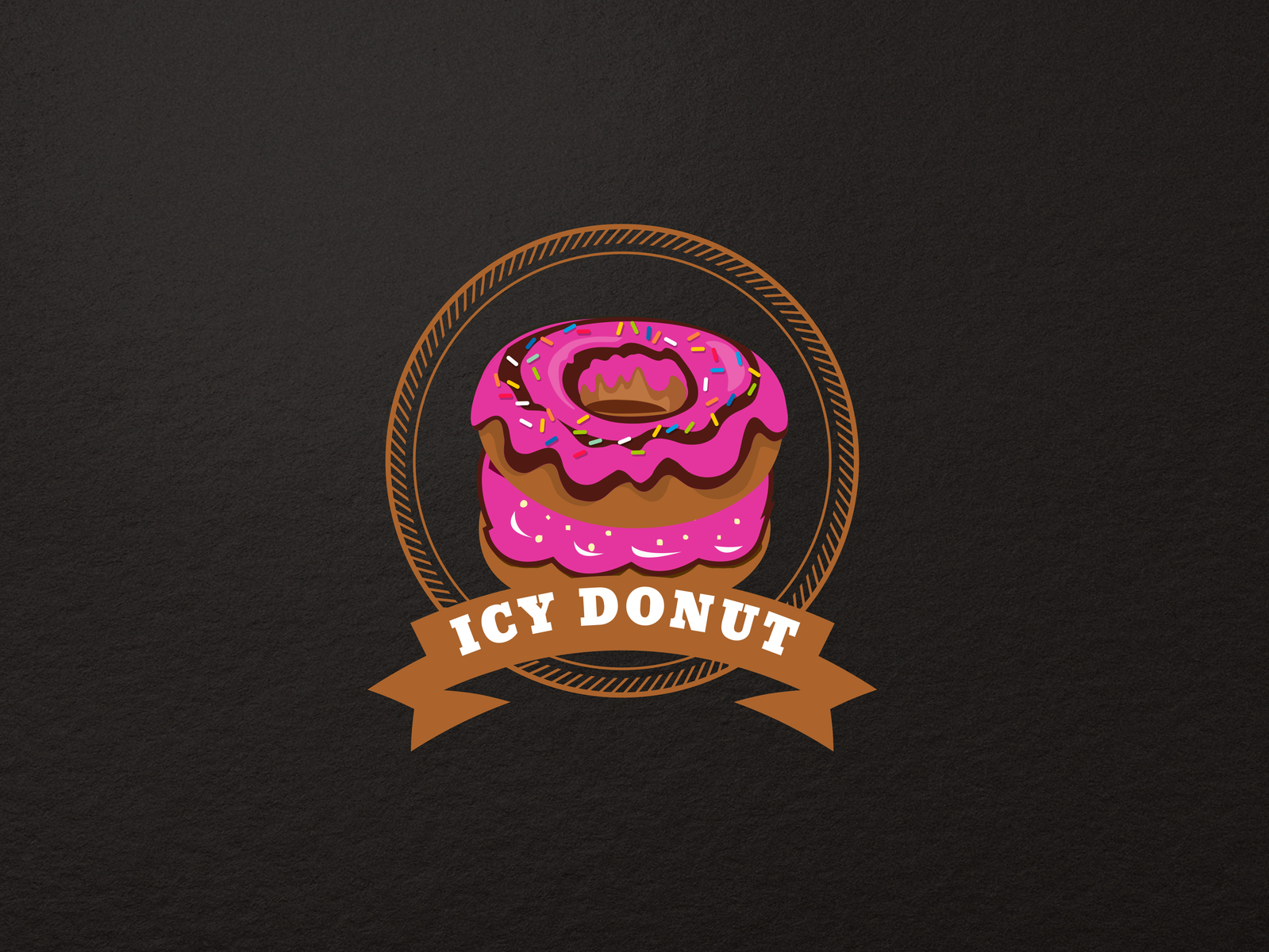 Ice DONUT Ice cream logo by Prosenjit Paul on Dribbble