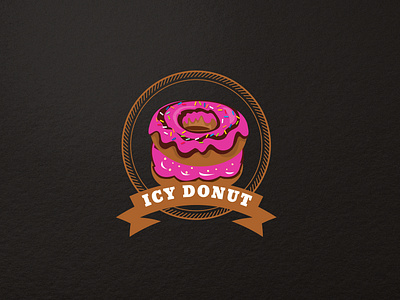 Ice DONUT Ice cream logo creative logo icecream logo unique logo vector