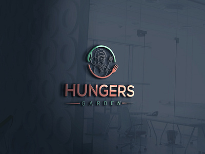 Hungers garden restaurant logo cooking ogo creativelogo garden logo hotel logo logo restaurant logo shape vector