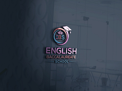 English Baccalaureate school logo creative logo education logo english school logo logo school school logo simple stylish logo teaching logo typography