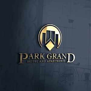 Hotel and Apartments logo(park grand ) creative logo home logo hotel logo real estate logo unique logo