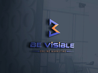 Be visible Online marketing logo abstract branding design creative logo design logo marketing logo typography unique logo