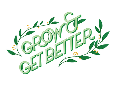 Grow & Get Better animation art brand branding clean design graphic design illustration illustrator logo minimal typography ui vector