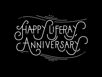 Happy Liferay Anniversary lettering logo typography