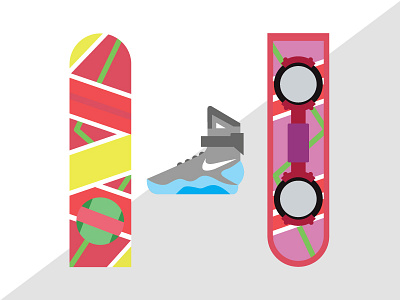 BTTFII back bttf future hoverboard icon nike the to vector