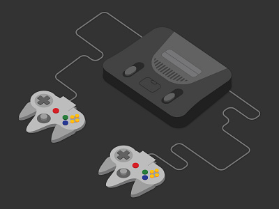Nintendo 64 64 adobe game icon illustrator nintendo vector video