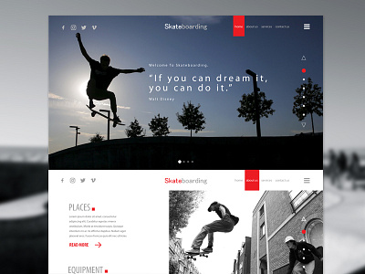 Skateboarding Web brownser design skate webdesign website
