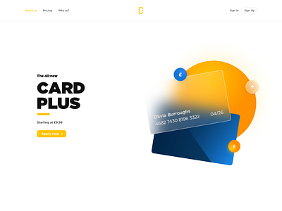 Card Plus Website adobe xd branding clean design logo minimal ui ux web website