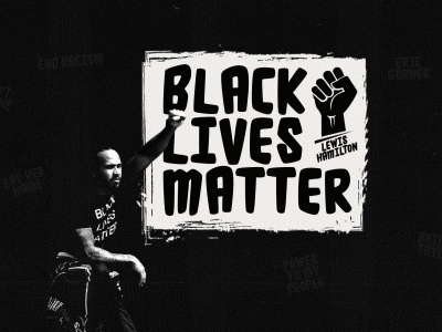 Black Lives Matter - Lewis Hamilton Animation after effects animation black lives matter blm clean design end racism f1 f1 blm formula 1 lewis hamilton no room for racism paper typography