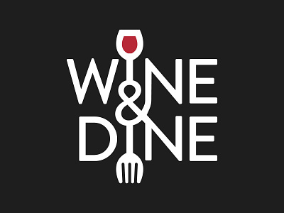 Wine & Dine Logo Design Concept branding branding design design graphic design illustration logo logo design