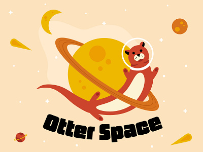 Otter Space Illustration design graphic design illustration illustration design