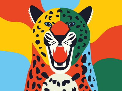 Colorful Leopard Illustration design graphic design illustration vector