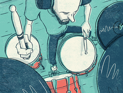 Drummer drums illustration music photoshop