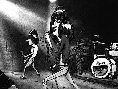 Ramones cartoon drums illustration ipad music procreate punk ramones rock