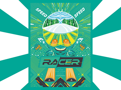 Ski racer - Illustration poster 2020 after effects art colour dangerous design exciting fun graphic design illustration illustrator motion design movement poster poster design race ski speed sports winter
