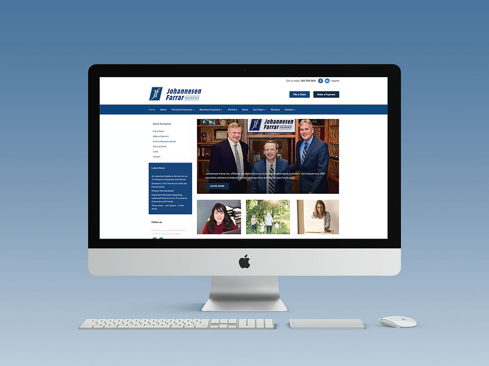 JF Insurance Website Design and Development by Signalfire, LLC on Dribbble