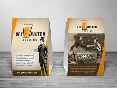 Off Kilter Brewing TableTent design graphicdesign package design table tent