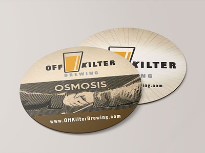 Off Kilter Brewing Coasters coaster design coasters design graphicdesign package design