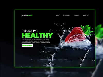 Landing page Design for Fresh Juices