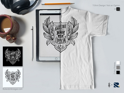 Not an Option T-Shirt Design branding design handlettering illustration photoshop procreate sketch tshirt tshirtdesign type type design