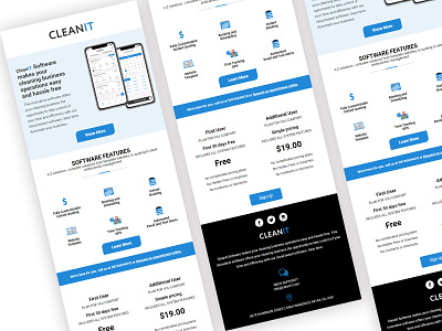 responsive HTML email template uiux design