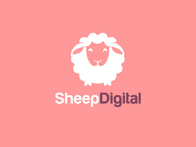 Sheep Digital logo design animal lamb logo mark icon symbol minimal sheep logo