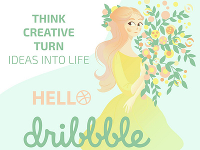 Hello Dribbble branding character characterdesign characters design flat illustration illustrator minimal type vector web website