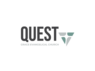 Quest Church church logo clean design evangelical simple logo