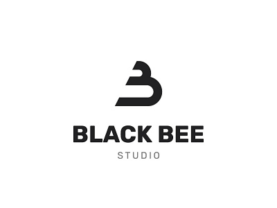 Black Bee Studio custom type icon logo minimal simple logo