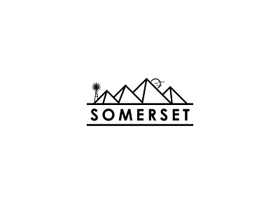 Somerset geometric illustration minimal simple logo