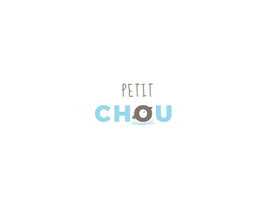 PETIT CHOU bird logo childcare custom type cute minimal simple logo wordmark