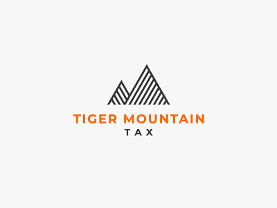 Tiger Mountain alphabet geometric minimal monoline logo simple logo