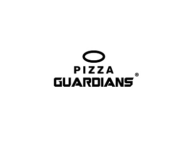 Pizzam Guardians circular combination mark custom type geometric minimal simple logo wordmark